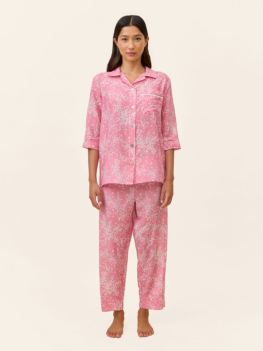 cheri blossom crop pj set cheri blossom crop pj set