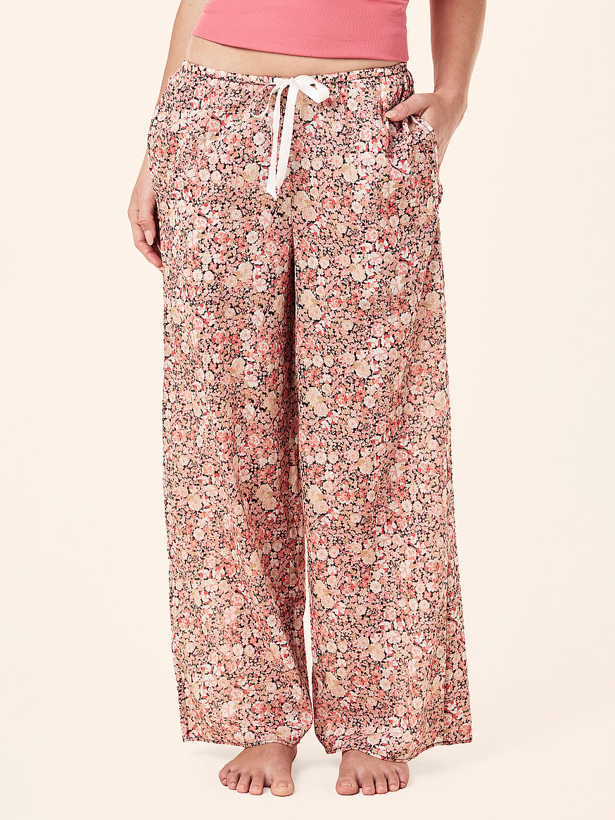 carly floral cotton wide leg pants carly floral cotton wide leg pants
