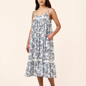 nostalgia strappy lace trim nightie