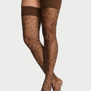 leopard thigh highs