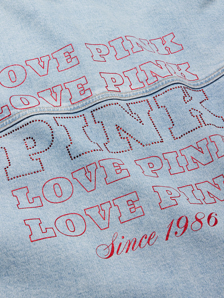 denim by pink frayed cutoff trucker jacket denim by pink frayed cutoff trucker jacket
