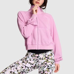 campus terry™ mock neck full zip sweatshirt