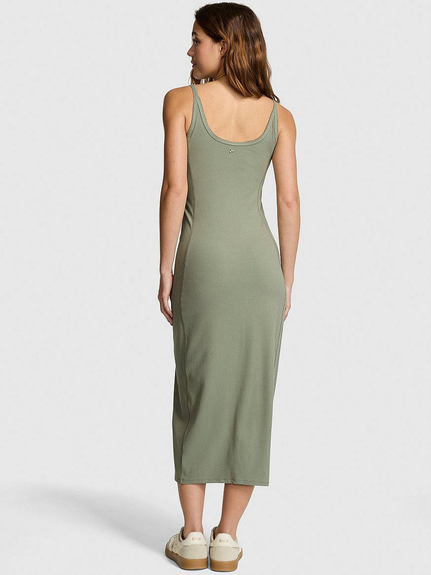 all day soft rib high neck midi dress all day soft rib high neck midi dress