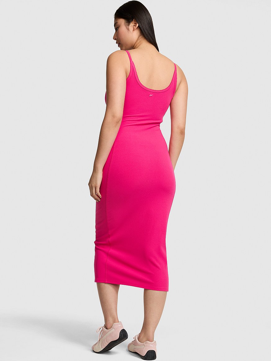 all day soft rib high neck midi dress all day soft rib high neck midi dress