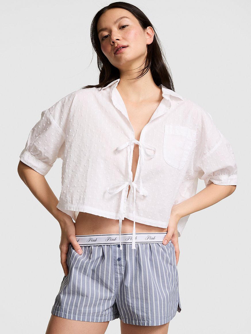 coastal cutie tie front sleepshirt coastal cutie tie front sleepshirt