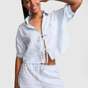 coastal cutie tie front sleepshirt