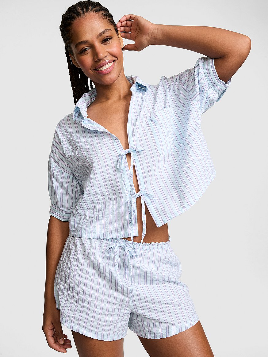 coastal cutie tie front sleepshirt coastal cutie tie front sleepshirt