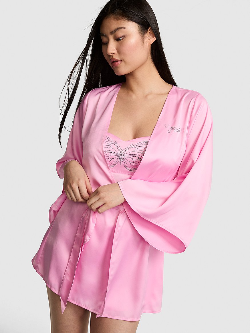 grwpink™ satin robe grwpink™ satin robe