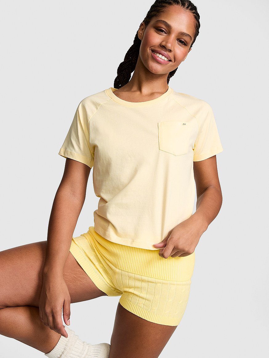 cotton raglan sleep tee cotton raglan sleep tee