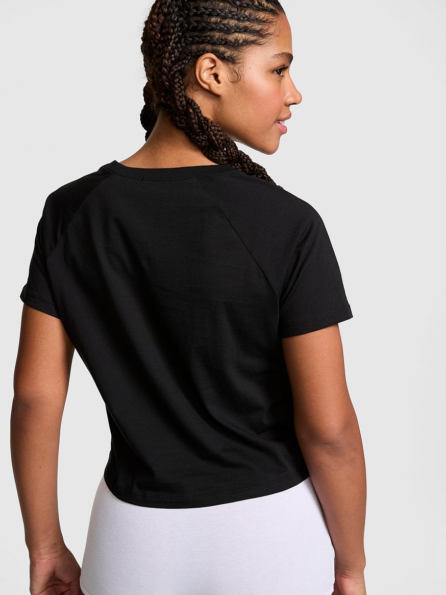 cotton raglan sleep tee cotton raglan sleep tee