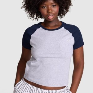 cotton raglan sleep tee