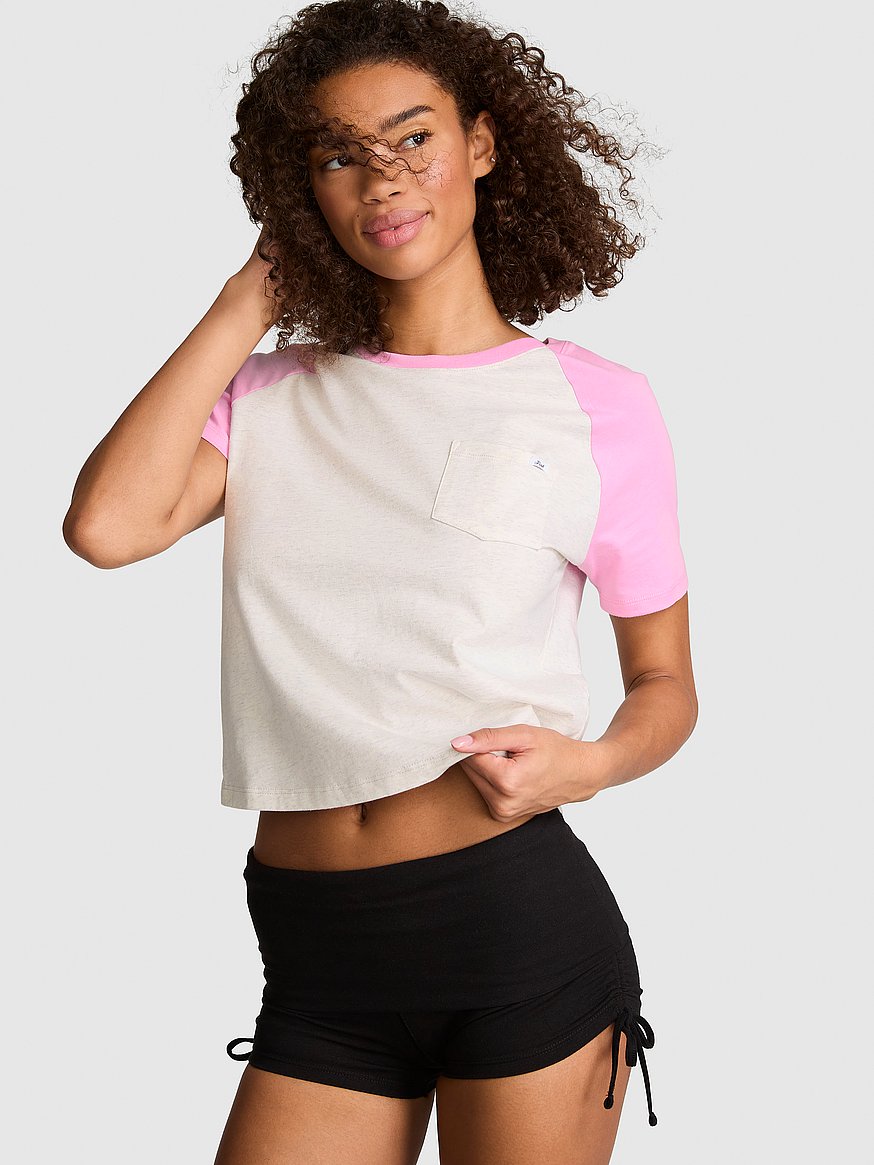 cotton raglan sleep tee cotton raglan sleep tee