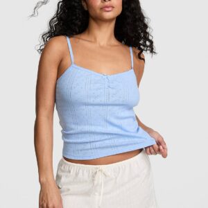 pointelle sweetheart cami