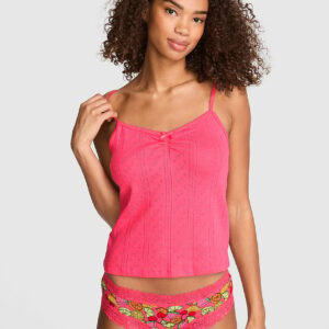 pointelle sweetheart cami