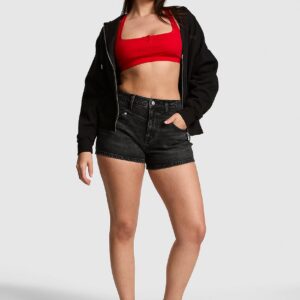 denim by pink high rise a line shortie
