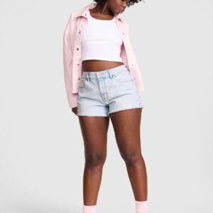 denim by pink high rise a line shortie