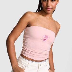 all day cotton™ side ruched tube top