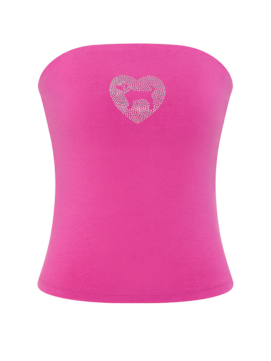 all day cotton™ side ruched tube top all day cotton™ side ruched tube top