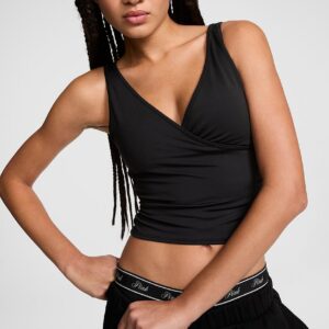 pink relay™ ruched wrap bra tank