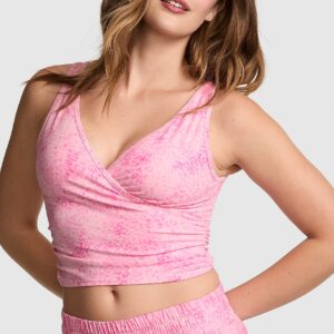 pink relay™ ruched wrap bra tank