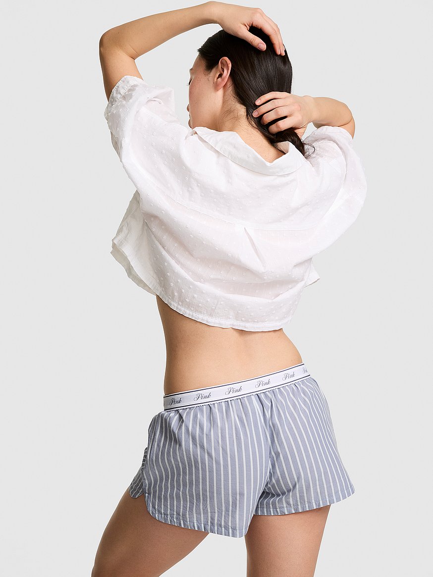 cotton boxy pajama shorts cotton boxy pajama shorts