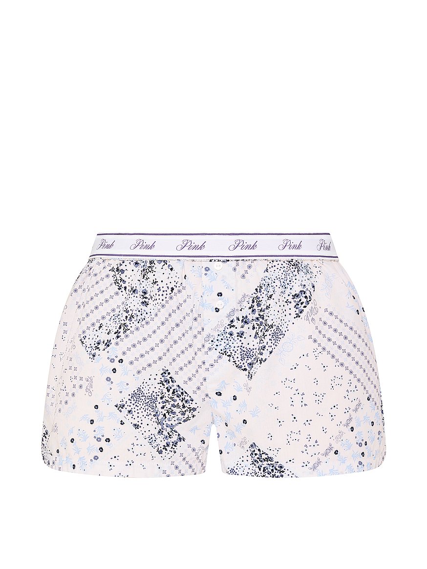 cotton boxy pajama shorts cotton boxy pajama shorts