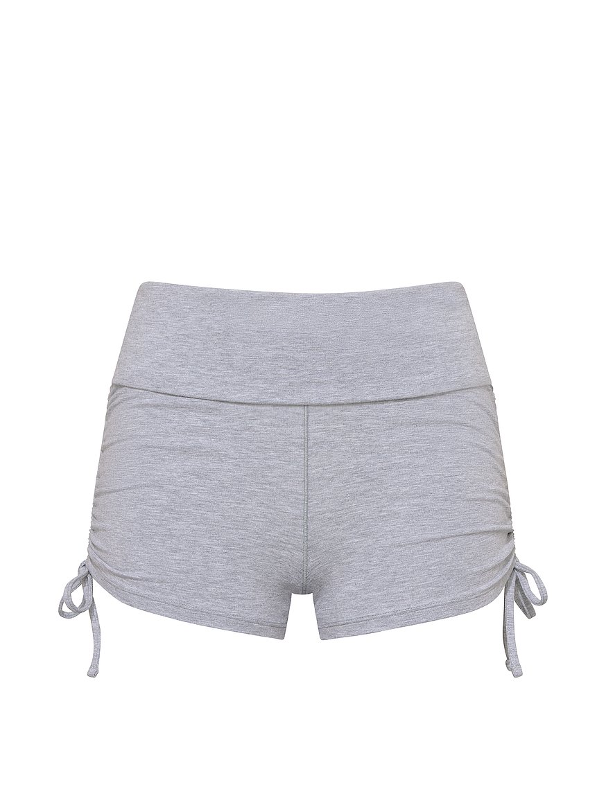 all day cotton™ foldover ruched micro shorts all day cotton™ foldover ruched micro shorts