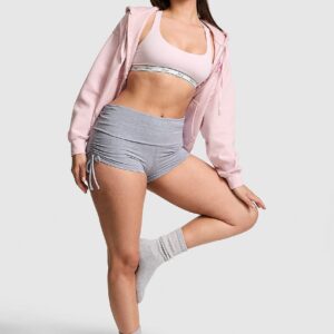 all day cotton™ foldover ruched micro shorts