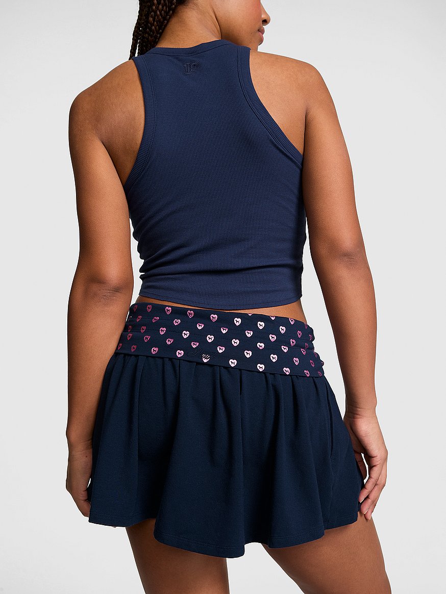 all day cotton™ foldover flirty mini skort all day cotton™ foldover flirty mini skort