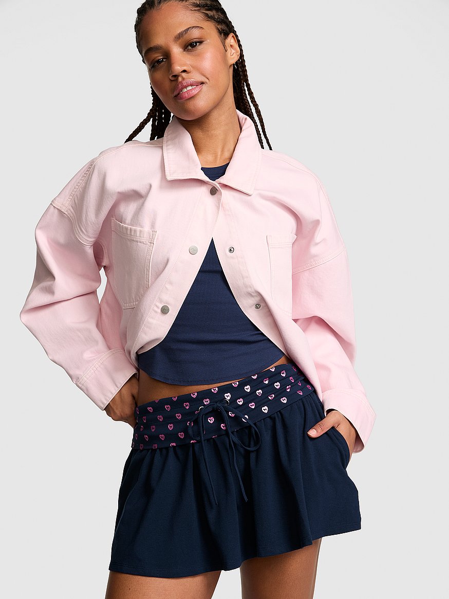 all day cotton™ foldover flirty mini skort all day cotton™ foldover flirty mini skort