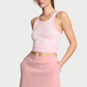 featherweight knit mini skirt