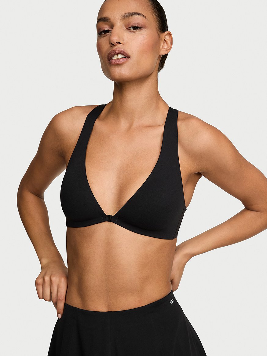 vsx elevate™ triangle plunge front close sports bra vsx elevate™ triangle plunge front close sports bra