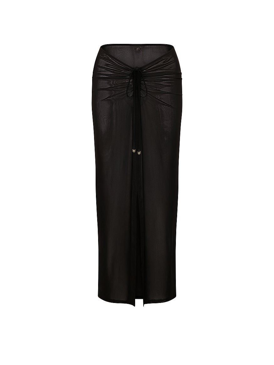 beachwear mesh cinched maxi skirt beachwear mesh cinched maxi skirt