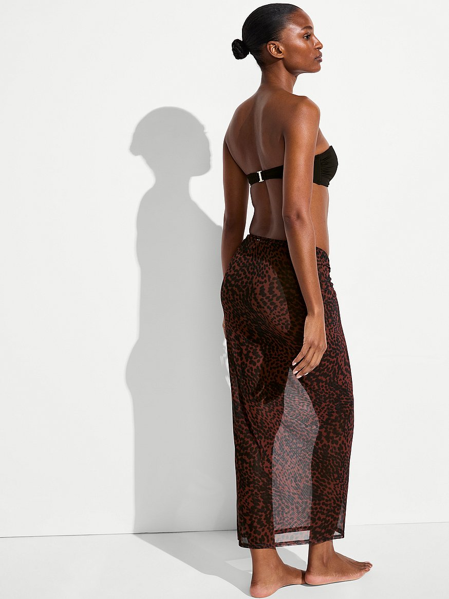 beachwear mesh cinched maxi skirt beachwear mesh cinched maxi skirt