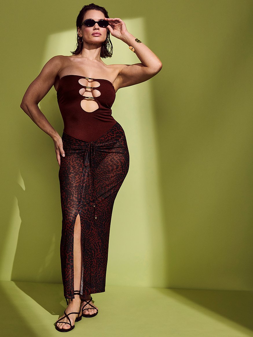 beachwear mesh cinched maxi skirt beachwear mesh cinched maxi skirt