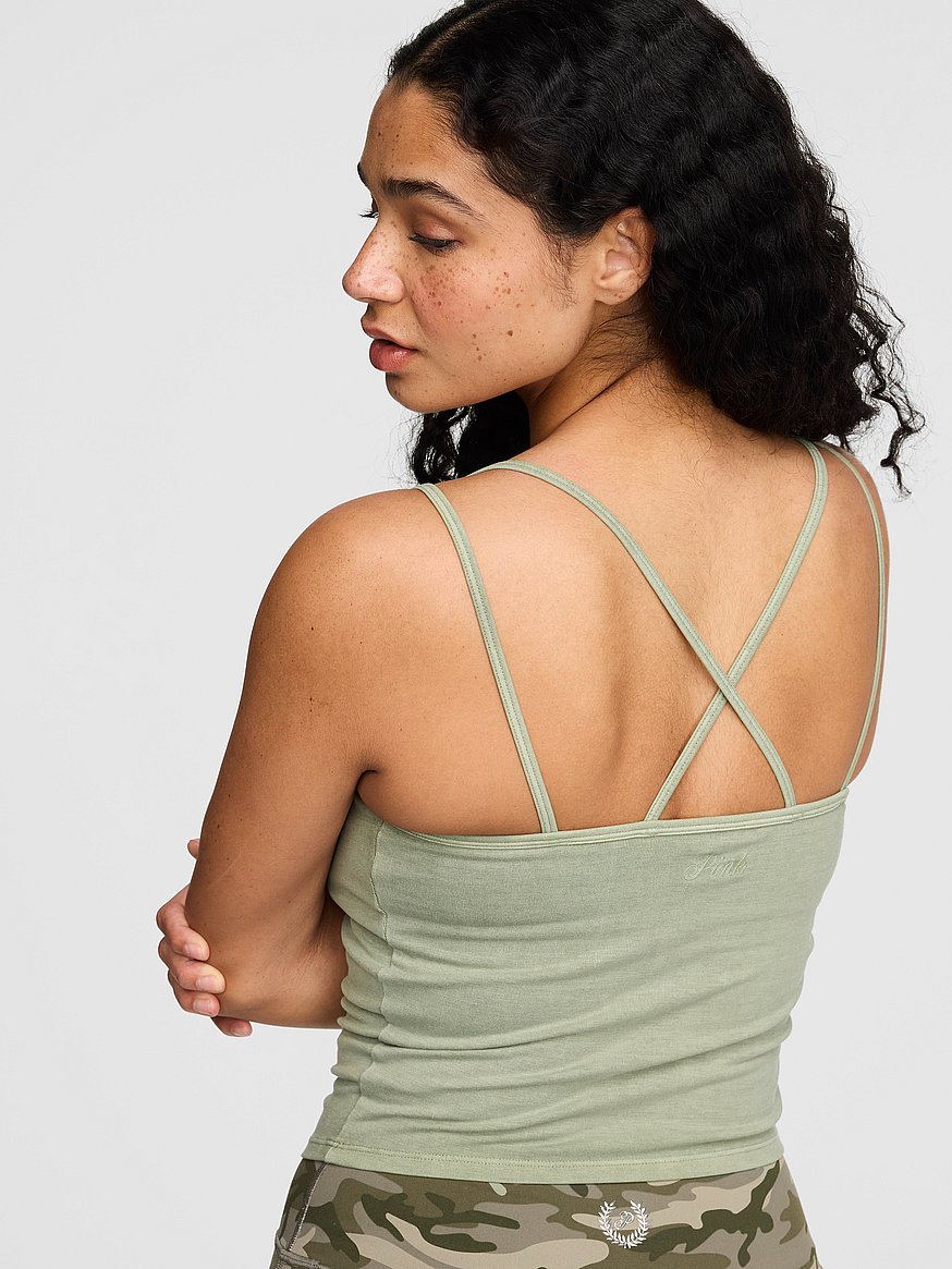all day cotton™ strappy tank top all day cotton™ strappy tank top