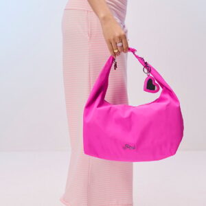 satin nylon hobo bag