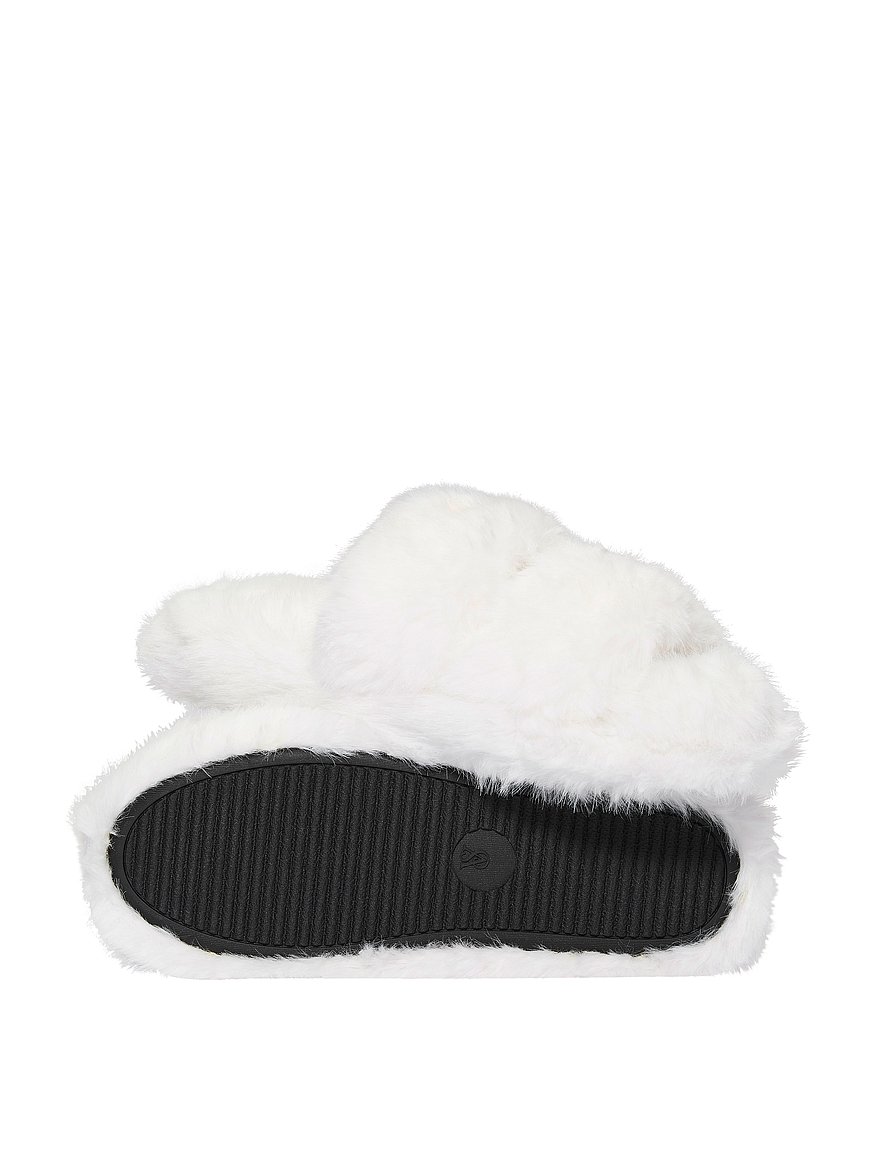 luxe plush double strap slippers luxe plush double strap slippers