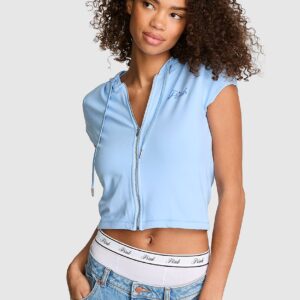 Home soft modal short sleeve full zip hoodie