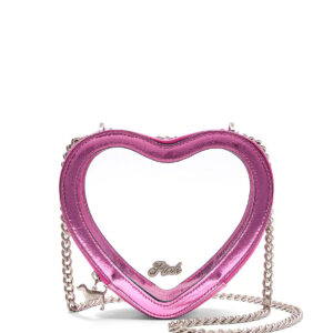 clear heart shoulder bag