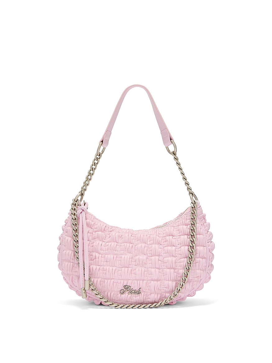 crescent ruched shoulder bag crescent ruched shoulder bag