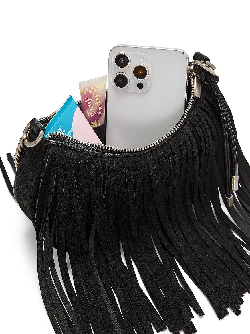 crescent fringe shoulder bag crescent fringe shoulder bag