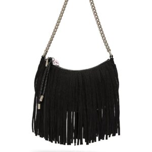 crescent fringe shoulder bag
