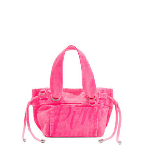 canvas flat bottom mini tote bag