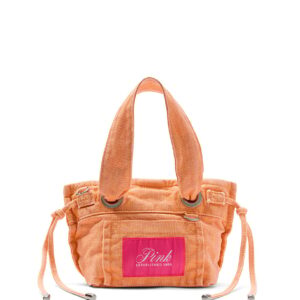 canvas flat bottom mini tote bag