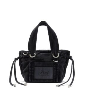 canvas flat bottom mini tote bag
