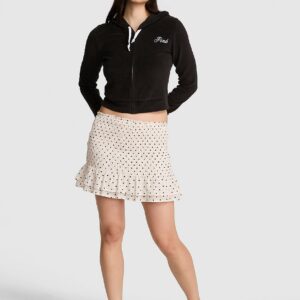 flirty fit smocked mini skirt