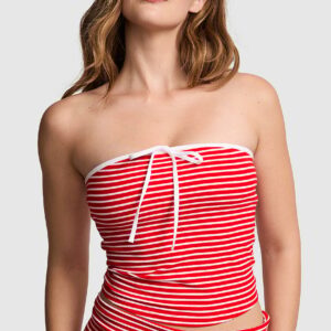 all day cotton™ ruched front tie tube top