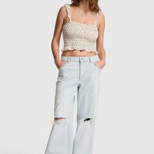 flirty fit smocked tank top