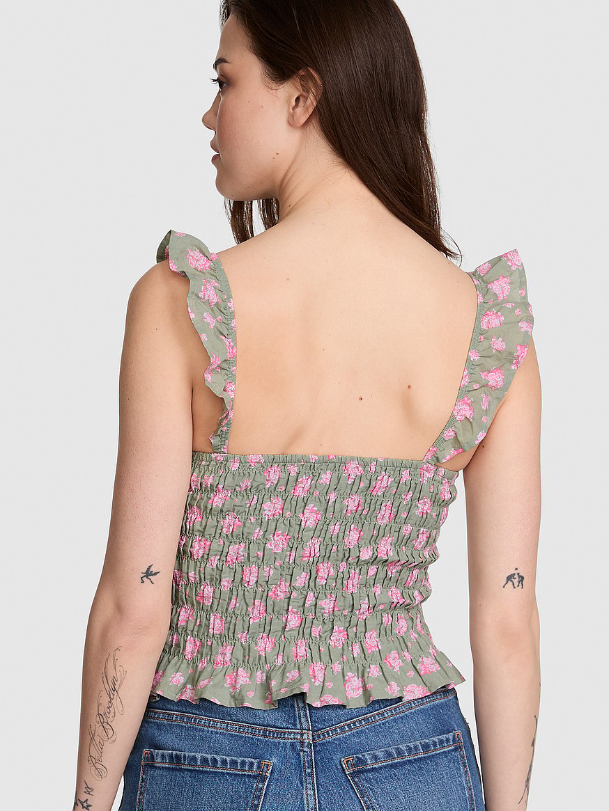 flirty fit smocked tank top flirty fit smocked tank top